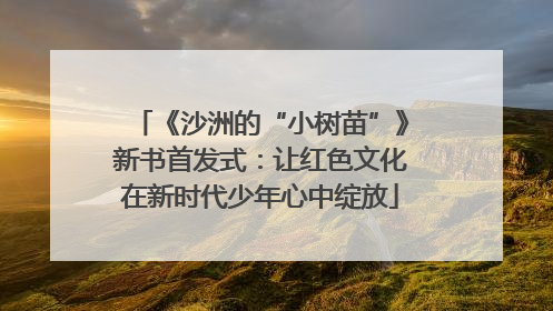 《沙洲的“小树苗”》新书首发式：让红色文化在新时代少年心中绽放