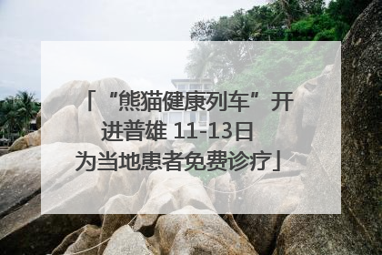 “熊猫健康列车”开进普雄 11-13日为当地患者免费诊疗