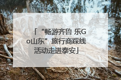“畅游齐鲁 乐Go山东”旅行商踩线活动走进泰安