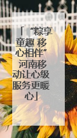 “粽享童趣 移心相伴” 河南移动让心级服务更暖心