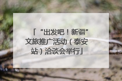 “出发吧！新疆”文旅推广活动（泰安站）洽谈会举行