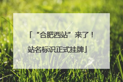 “合肥西站”来了！站名标识正式挂牌