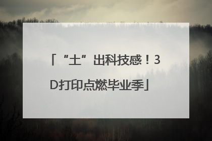 “土”出科技感！3D打印点燃毕业季