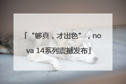 “够真，才出色”，nova 14系列震撼发布