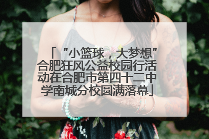 “小篮球，大梦想”合肥狂风公益校园行活动在合肥市第四十二中学南城分校圆满落幕
