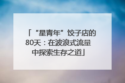 “星青年”饺子店的80天：在波浪式流量中探索生存之道