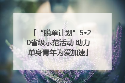 “脱单计划”5•20省级示范活动 助力单身青年为爱加速