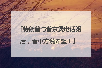 特朗普与普京煲电话粥后，看中方说希望！