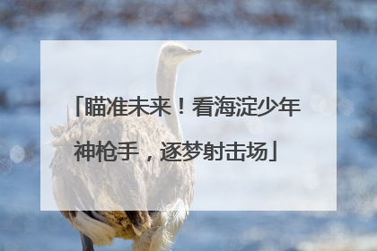 瞄准未来！看海淀少年神枪手，逐梦射击场
