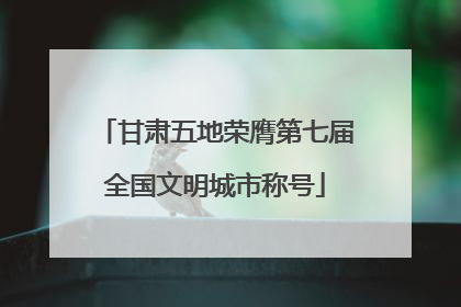 甘肃五地荣膺第七届全国文明城市称号