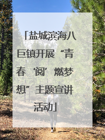 盐城滨海八巨镇开展“青春‘阅’燃梦想”主题宣讲活动