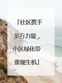社区携手多方力量，小区绿化带重现生机