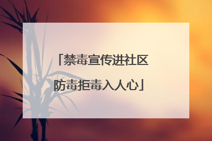 禁毒宣传进社区 防毒拒毒入人心
