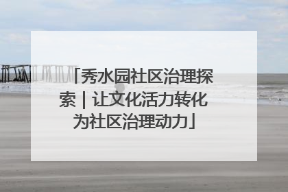 秀水园社区治理探索｜让文化活力转化为社区治理动力