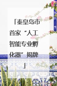 秦皇岛市首家“人工智能专业孵化器”揭牌