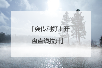 突传利好！开盘直线拉升