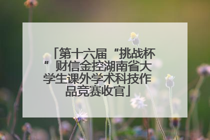 第十六届“挑战杯”财信金控湖南省大学生课外学术科技作品竞赛收官
