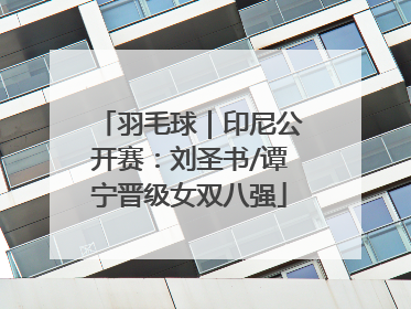 羽毛球｜印尼公开赛：刘圣书/谭宁晋级女双八强