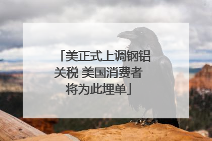 美正式上调钢铝关税 美国消费者将为此埋单