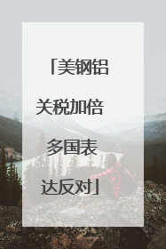 美钢铝关税加倍 多国表达反对