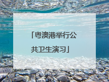 粤澳港举行公共卫生演习