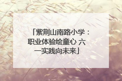 紫荆山南路小学：职业体验绘童心 六一实践向未来