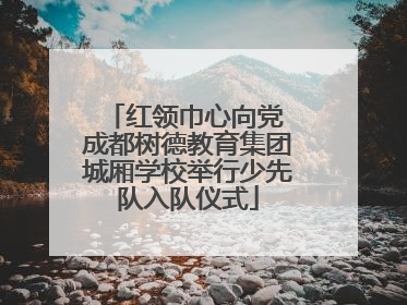 红领巾心向党 成都树德教育集团城厢学校举行少先队入队仪式