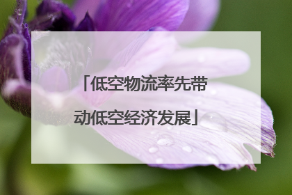 低空物流率先带动低空经济发展