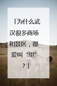 为什么武汉很多商场和景区，都爱叫“里”？
