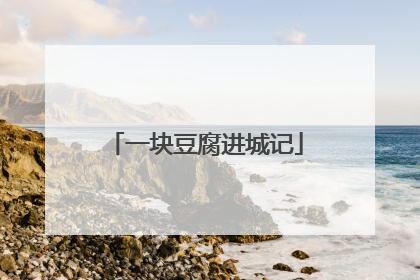一块豆腐进城记