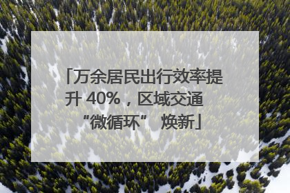 万余居民出行效率提升 40%，区域交通 “微循环” 焕新