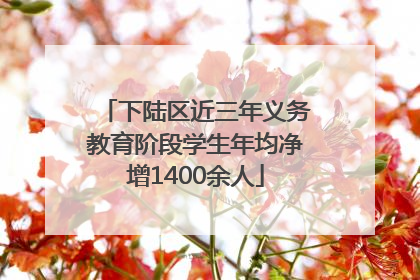 下陆区近三年义务教育阶段学生年均净增1400余人