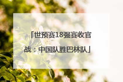 世预赛18强赛收官战：中国队胜巴林队