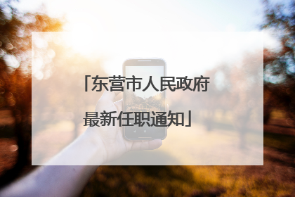 东营市人民政府最新任职通知