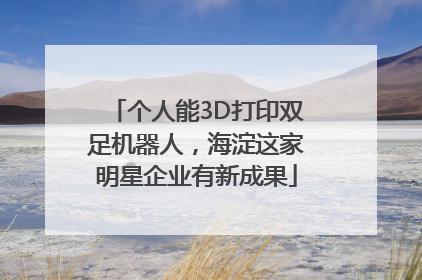 个人能3D打印双足机器人，海淀这家明星企业有新成果