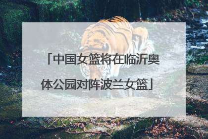 中国女篮将在临沂奥体公园对阵波兰女篮