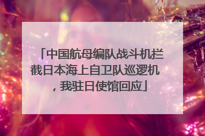 中国航母编队战斗机拦截日本海上自卫队巡逻机，我驻日使馆回应