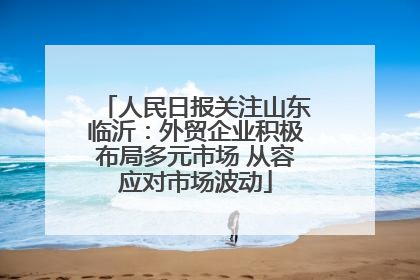 人民日报关注山东临沂：外贸企业积极布局多元市场 从容应对市场波动