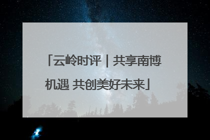 云岭时评｜共享南博机遇 共创美好未来