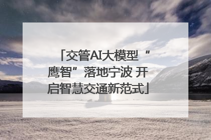 交管AI大模型“鹰智”落地宁波 开启智慧交通新范式
