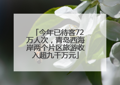今年已待客72万人次，青岛西海岸两个片区旅游收入超九千万元