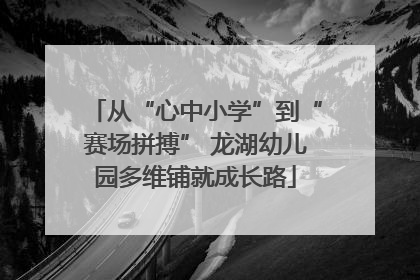 从“心中小学”到“赛场拼搏” 龙湖幼儿园多维铺就成长路