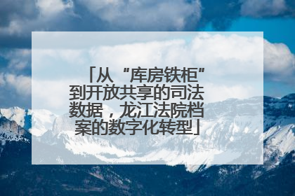 从“库房铁柜”到开放共享的司法数据，龙江法院档案的数字化转型