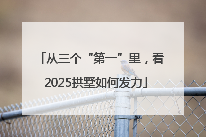 从三个“第一”里，看2025拱墅如何发力