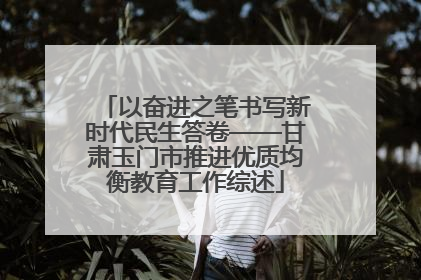 以奋进之笔书写新时代民生答卷——甘肃玉门市推进优质均衡教育工作综述