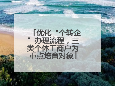 优化“个转企”办理流程，三类个体工商户为重点培育对象