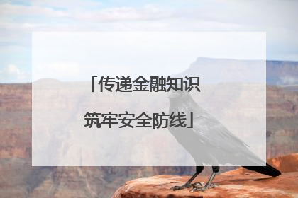 传递金融知识 筑牢安全防线