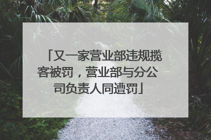又一家营业部违规揽客被罚，营业部与分公司负责人同遭罚