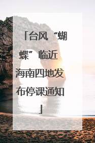 台风“蝴蝶”临近 海南四地发布停课通知