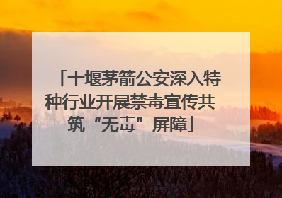 十堰茅箭公安深入特种行业开展禁毒宣传共筑“无毒”屏障